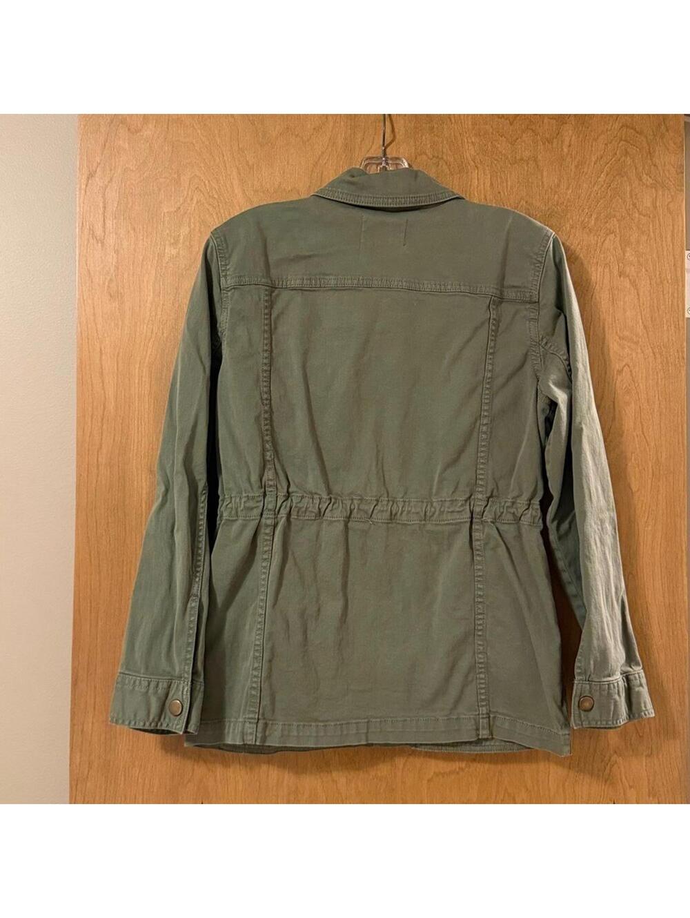 Caslon Olive Utility Jacket Women's S Nordstrom Multiple Pockets - Picture 6 of 9
